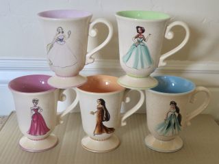 Disney Store Designer Doll Mugs Princess Set Of 10 Ariel Belle Rapun 4
