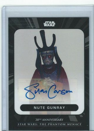 2019 Topps Star Wars On Demand 6 Silas Carson Sp Auto Signed Nute Gunray
