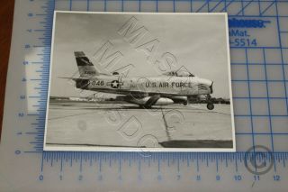 B&w 8x10 Aircraft Photo - F - 86h Sabre 52 - 2046 312th Fbg @ Bolling 1955