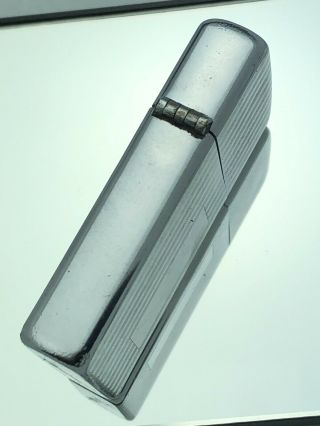 Vintage 1958 4 Dot Zippo Slim Chrome Pinstripe Lighter.  Non Monogrammed 4