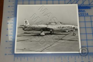 B&w 8x10 Aircraft Photo - F - 84g Thunderjet 51 - 1320 @ Mcclellan Afb