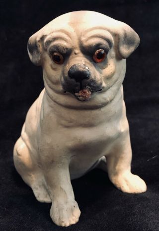 Antique German Dog Paper Mache Candy Container