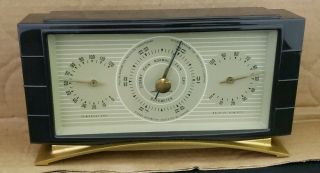 Vintage Airguide Barometer Weather Station Mid Century Art Deco Retro