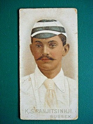 1896 Wills Cricketers K.  S.  Ranjitsinhji (sussex) Rare