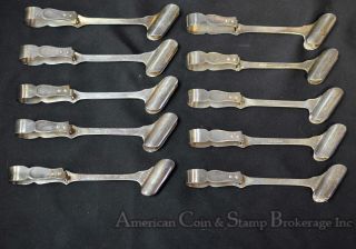 Germany Wellner Co Asparagus Holder Tongs 10 Piece Set 90 Silver Plated Art Deco