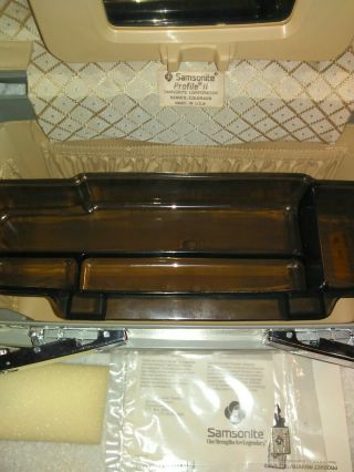 Samsonite Profile II Beauty Train Case Make up Hardshell Grey 750412 Vintage 6