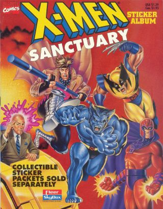 X - Men Sanctuary 1996 Panini Fleer/skybox Sticker Set Of 66 & Album Marvel Comics