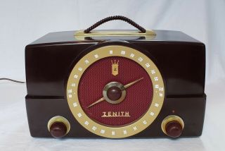 Vintage Zenith H - 725 Am/fm Table Radio (1950) Completely Restored
