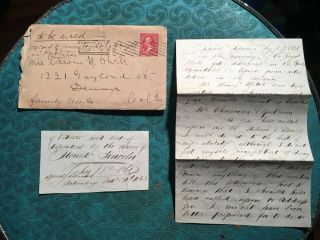 1863 Letter Speech William Old Naming Mount Lincoln In Montgomery Co History 6/1