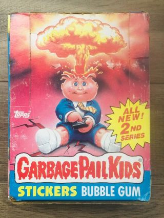 1985 Garbage Pail Kids Series 2 21ct Wax Pack Box.  Gpk Os2 Box