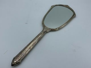 . 925 Vintage Ornate Sterling Silver Vanity Mirror 13 1/4 