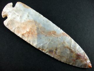 Fine Authentic 6 1/8 Inch Collector Grade 10 Ohio Dovetail Point Arrowheads