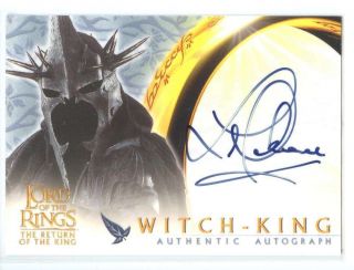 2003 Lord Of The Rings Rotk Lawarence Makoare As Witch King Autograph Auto Card
