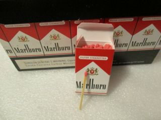Mini Marlboro Cigarette Boxs | Wood Stick Matches | Vintage