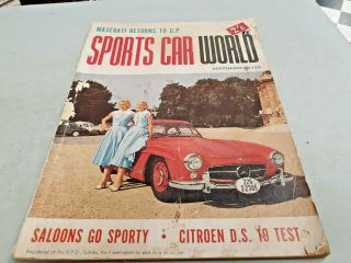 Sep 1958 Sport Car World Mag Mercedes Gullwing Cover,  Citroen Ds19