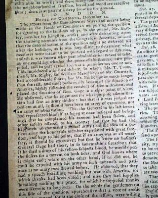 Prelude To The Revolutionary War American Colonies 1775 Philadelphia Newspaper