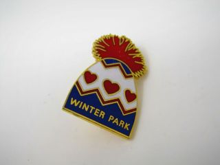 Vintage Collectible Pin: Winter Park Hat Design