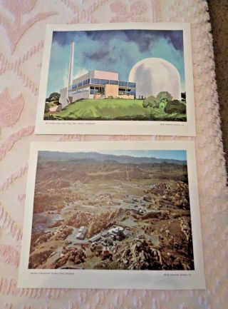 Vtg.  N.  American Aviation - Color Prints - Aec Nuclear Power Plant,  Atomic 