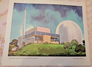 VTG.  N.  AMERICAN AVIATION - COLOR PRINTS - AEC NUCLEAR POWER PLANT,  ATOMIC ' S LAB ' S 3
