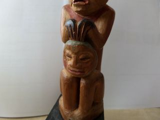 Tlingit / Haida Bear wearing Bird mask with a Shaman Mask 1St Nation 3