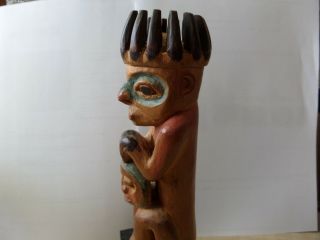 Tlingit / Haida Bear wearing Bird mask with a Shaman Mask 1St Nation 4