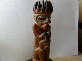 Tlingit / Haida Bear wearing Bird mask with a Shaman Mask 1St Nation 8
