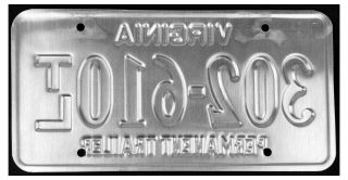 Virginia about 2013 PERMANENT TRAILER License Plate 302 - 610 T/L 2