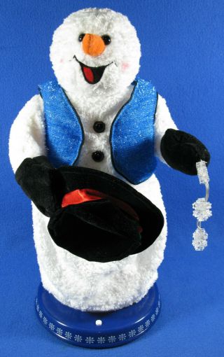 Gemmy Spinning Snowflake Animated Snowman Sings Dances Snow Miser W/ Box