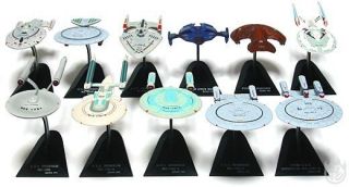 Star Trek Ship Figures Vol.  2 Set Of 11 Incled Rare Enterprise - E Furuta Japan
