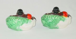 Vintage Salt and Pepper Shakers Black Americana Boys on Cabbage 3