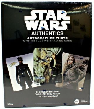 2019 Topps Star Wars Authentics Photo & Trading Card Hobby Box Blowout Cards