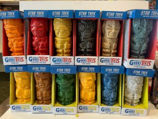 Star Trek Geeki Tiki Mug Set Of 12 The Series Tos & Tng Next Generation