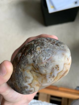 Lake Superior Agate LARGE 1 lb.  13.  1 Oz.  Huge Tube Agate.  Great Bands And Colors 10