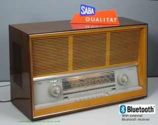 Tube Radio Saba Freudenstadt 15m Stereo - 1964 - External Bluetooth Receiver