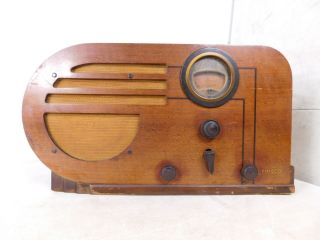 Antique Large Art Deco Table Top Tube Radio Philco 37 - 610