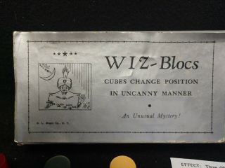 Vintage Wiz Blocs N.  L.  MAGIC COMPANY York (Wonder Blocks) Metal Tube 5
