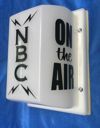 Vintage 3 Sided Nbc Broadcast Radio Station On Air Studio Lighted Sign 120 Volt