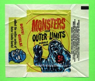 1964 Topps Outer Limits 5 Cent Gum Wax Pack Wrapper Bubbles Inc
