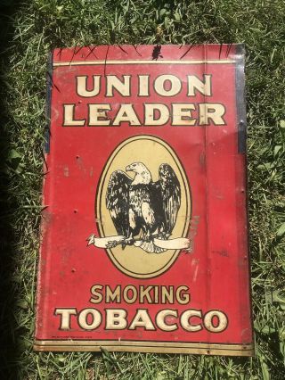 Union Leader Smoking Tobacco Sign Tin Tacker 2