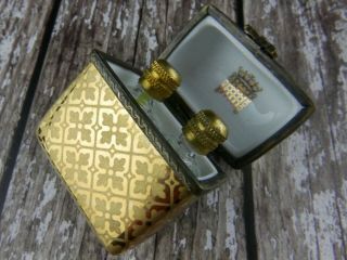 Vintage House Of Lords Twin Perfume Bottle Miniature Porcelain Parfum Box Chest