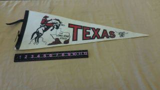 Vintage - Texas The Lone Star State Pennant Cowboy