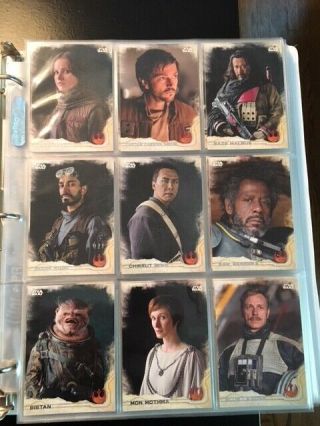 2016 Topps Star Wars Rogue One Series 1 Complete 90 Card Set,  2 Full Insert Set