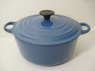 Le Creuset 20 2 Qt Round Dutch Oven Blue Enamel Cast Iron Pot