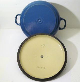 Le Creuset 20 2 Qt Round Dutch Oven BLUE Enamel Cast Iron Pot 2