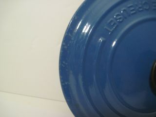 Le Creuset 20 2 Qt Round Dutch Oven BLUE Enamel Cast Iron Pot 5