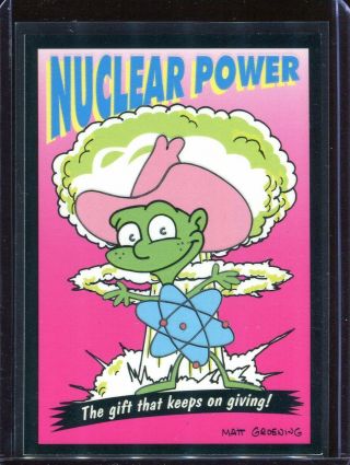1993 Skybox Simpsons Series 1 Glow In The Dark Nuclear Power Insert Card
