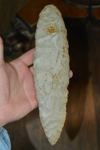 Huge Archaic 10 " Buffalo River Blade Perry Co,  Tennessee Ex.  Stephens Pictured