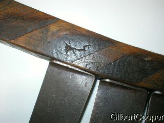 FINE SIOUX 3 KNIFE GUNSTOCK WAR CLUB - - Circa 1850 ' s X - GILBERT COOPER 6