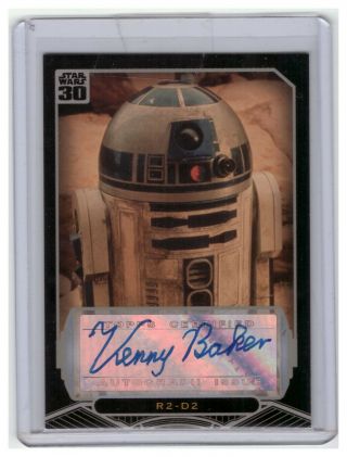 2007 Topps Star Wars 30th Anniversary R2 - D2 R2d2 Kenny Baker Autograph Auto