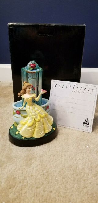 Art Of Disney Parks Princess Belle Beauty Wishing Well Fountain Figurine Le 750